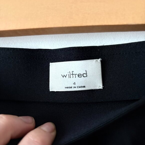 Aritzia Wilfred Only Slip Satin Midi Skirt in Black Size 4 - Picture 5 of 6